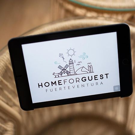 Homeforguest Modern And New Beachfront Apartment La Oliva Bagian luar foto